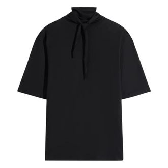 Christophe Lemaire T-Shirts, female, Black, Size: M T-Shirt With Foulard