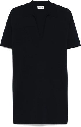 P.A.R.O.S.H. Blauwe V-hals Korte Mouw Jurk - Dames - Korte kleedjes - Blauw - S - Kleedjes