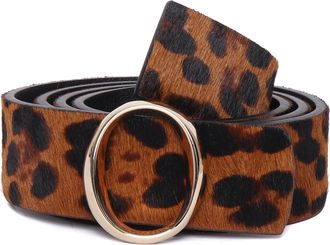 Orciani Leopard Sveva Leo Double Calf Hair Leather Belt