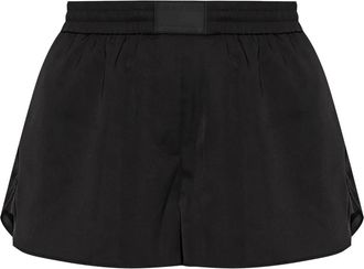 Helmut Lang Shorts con applicazione logo - Nero