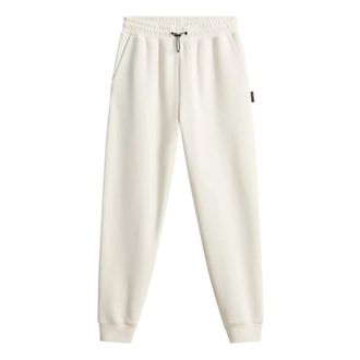 Woolrich Katoenen Fleece Broek - Dames - Sweatpants - Wit - L - Katoen - Broeken