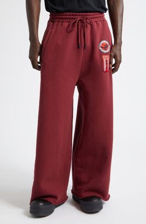 LU&rsquo;U DAN Bruce Lee Cotton Fleece Gym Sweatpants in Merlot at Nordstrom, Size X-Large