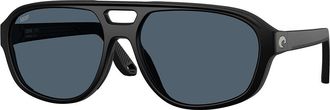 Costa 6S9133 Street Heat Polarized 913301 Mens Sunglasses Black Size 55