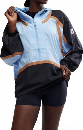 Free People Movement Cares Like The Wind Windbreaker Jacket In Oxford Blue Combo