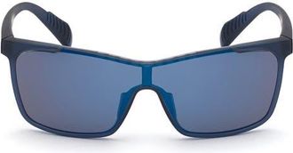 adidas Shield Sunglasses in Matte Blue /Blue at Nordstrom
