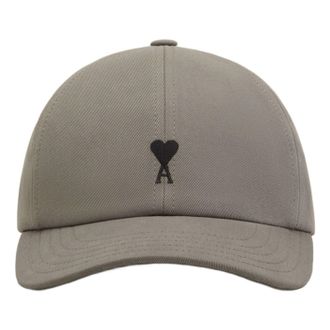 Ami PARIS SS26 AMi De Coeur Embroidery Cap Grey UCP265-AW0041-0516