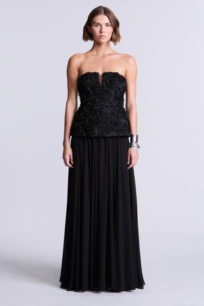 BCBGeneration 3D Floral Gown in Black at Nordstrom, Size 6