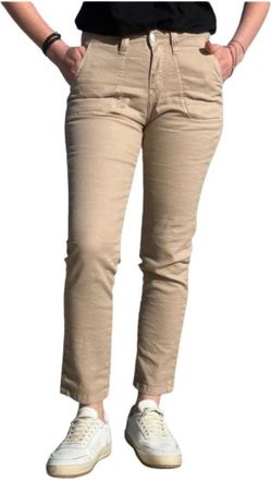 Islow Morgane Broeken - Dames - Straight fit broeken - Beige - W27 - Katoen - Broeken