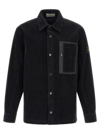 Stone Island Black Corduroy Overshirt