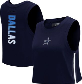 Pro Standard Womens Pro Standard Navy Dallas Cowboys Ombre Wordmark Classic Cropped Tank Top at Nordstrom, Size Medium