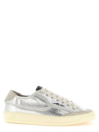 Autry Silver Lace Up Sneakers