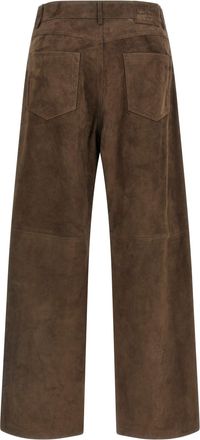 Max Mara Womens Brown Lamb Leather Casual Pants