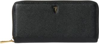 Trussardi Cameo Zip-Around Portemonnee - Dames - Portefeuilles - Zwart - ONE Size - Leer - Accessoires