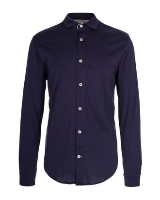 Eleventy Navy Blue Jersey Shirt