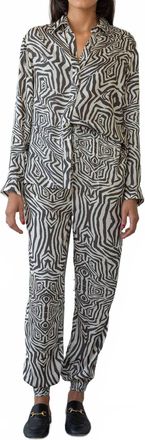 Carolina K Womens Genie Pants In Zebra Cream