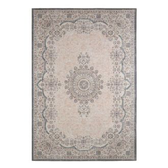 Sweeek Alfombra interior con dise&ntilde;o barroco rosa, rojo y azul