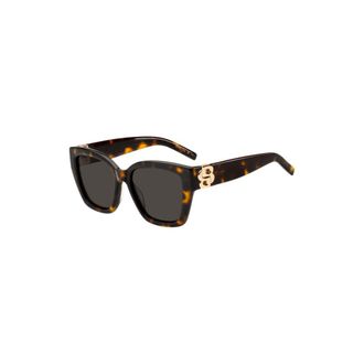 BOSS Havana-acetate sunglasses with Double B monogram