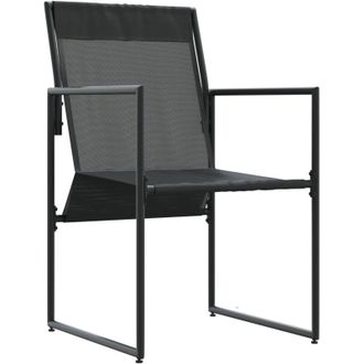 vidaXL Sillas De Jard&iacute;n 4 Pcs Negro Y Antracita 50.5 X 59 X 81.5 Cm Vidaxl
