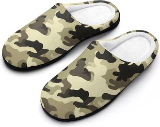Generic Camouflage Pattern Mens Slippers Comfortable And Non-slip Cotton Slipper Shoe for House