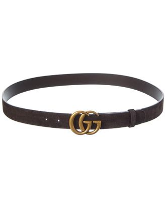 Gucci Gg Marmont Thin Suede Belt