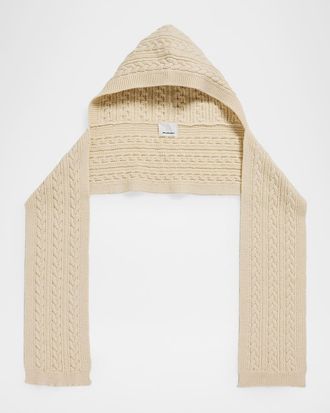 Isabel Marant Honorine Hooded Alpaca-Blend Cable-Knit Scarf
