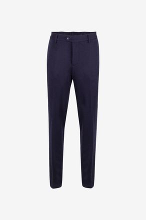 Marco Pescarolo Slim-Fit-Hose aus Schurwolle und Kaschmir Evo Zip