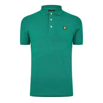 Lyle & Scott Heren Geborduurd Logo Katoenen Poloshirt (Groen)