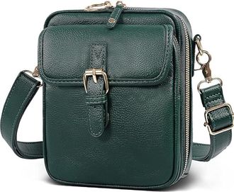 Generic Anti-Theft Crossbody Bag for Women, Adjustable PU Leather Shoulder Bag with 10 Card Slots, Mini Messenger Bag for Daily Use and Travel