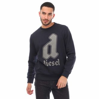 Diesel Mens S-Gir 13-1 Sweatshirt in Navy Cotton - Size X-Large