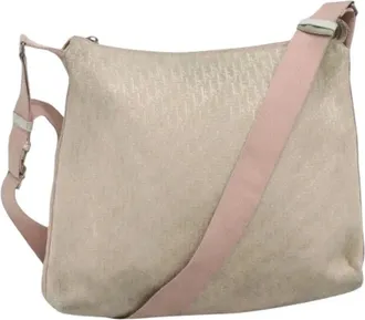 Dior Pre-owned Cross Body Bags, female, Beige, Size: ONE SIZE Pre-owned Trotter Canvas Shoulder Bag