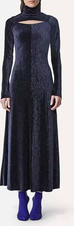 Forte_Forte Crush Velvet Long Dress In Night Fall