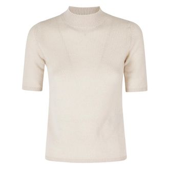 Eleventy Jersey de manga corta de punto de gasa - Knitwear - Mujer - Beige - M