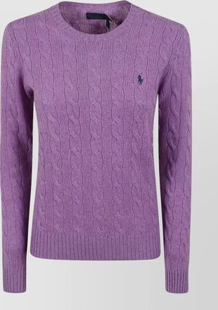 Polo Ralph Lauren cashmere blend cable knit crew neck long sleeve sweater