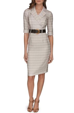 DKNY Belted Sheath Dress in Cream/vapo at Nordstrom, Size 12