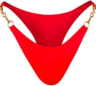 Brunna.Co The Segara High-Cut Recycled Bikini Bottom in Red at Nordstrom, Size Medium