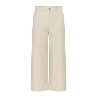 Part Two French Oak Cropped Wide Leg Trousers - female - Part Two - Wide Trousers - Beige - 2XL - Trousers