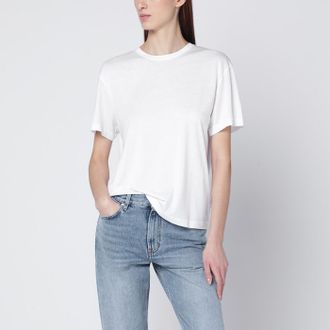 Toteme T-shirt bianca in misto cotone organico