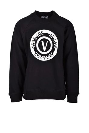 Versace Jeans Couture Black Cotton Sweatshirt