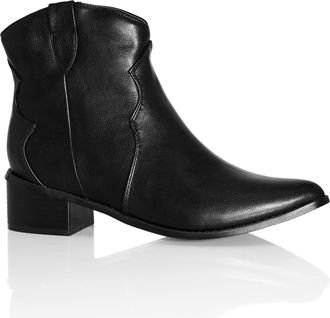 City Chic Womens Ankle Boots - Briana, Black, 11 UK Wide