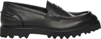 Giuliano Galiano Kobra Leren Loafer - Heren - Loafers - Zwart - 39 EU - Leer - Schoenen