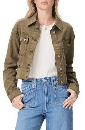 Paige Cerra Crop Utility Jacket in Vintage Military Green at Nordstrom, Size X-Small