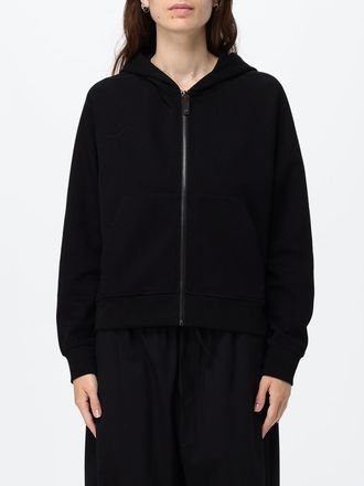 Max Mara S Max Mara Felpa con cappuccio e zip in cotone con tasca a marsupio