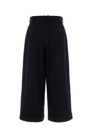 The Row Womens Midnight Blue Wool Lior Pant Darknavy Exterior: Pantaloni Trousers