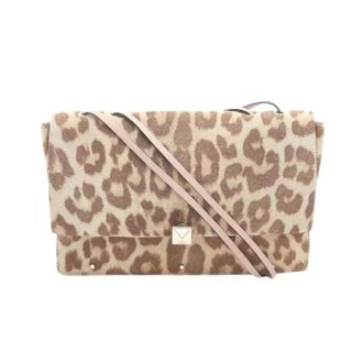 Valentino Pre-owned Cross Body Bags, female, Brown, Size: ONE SIZE Pre-owned Leopard Leather Shoulder Bag