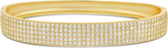 SHYMI Wide Pave Bangle - 18K Gold-Filled, Rhodium Plated, Cubic Zirconia, Day to Night