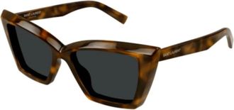 Saint Laurent Vierkante Zonnebril - unisex - Zonnebrillen - Bruin - 54 MM - Accessoires