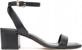 Michael Kors Merriam leren sandaal - Dames - Sandalen met hakken - Zwart - 36 EU - Leer - Schoenen