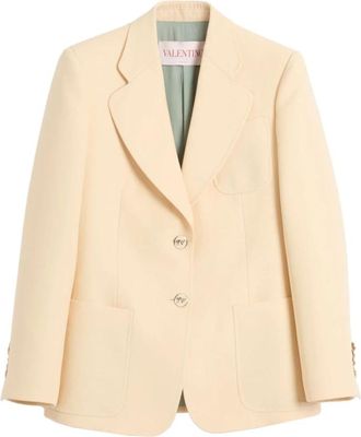 Valentino Garavani Gele Blazer in Crepe Couture - Dames - Blazers - Geel - S - Jassen