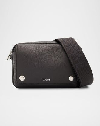 Loewe Mens Pebble Leather Camera Bag