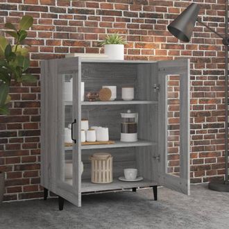 Berkfield Home Sideboard Grey Sonoma 69.5x34x90 cm Engineered Wood